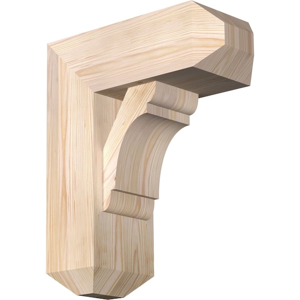 Ekena Millwork Olympic Craftsman Smooth Bracket w/ Offset Brace, Douglas Fir, 7 1/2"W x 18"D x 22"H BKT0806X18X22OLY04SDF - main